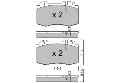 Комплект тормозных колодок (AISIN: BPMB-1006)